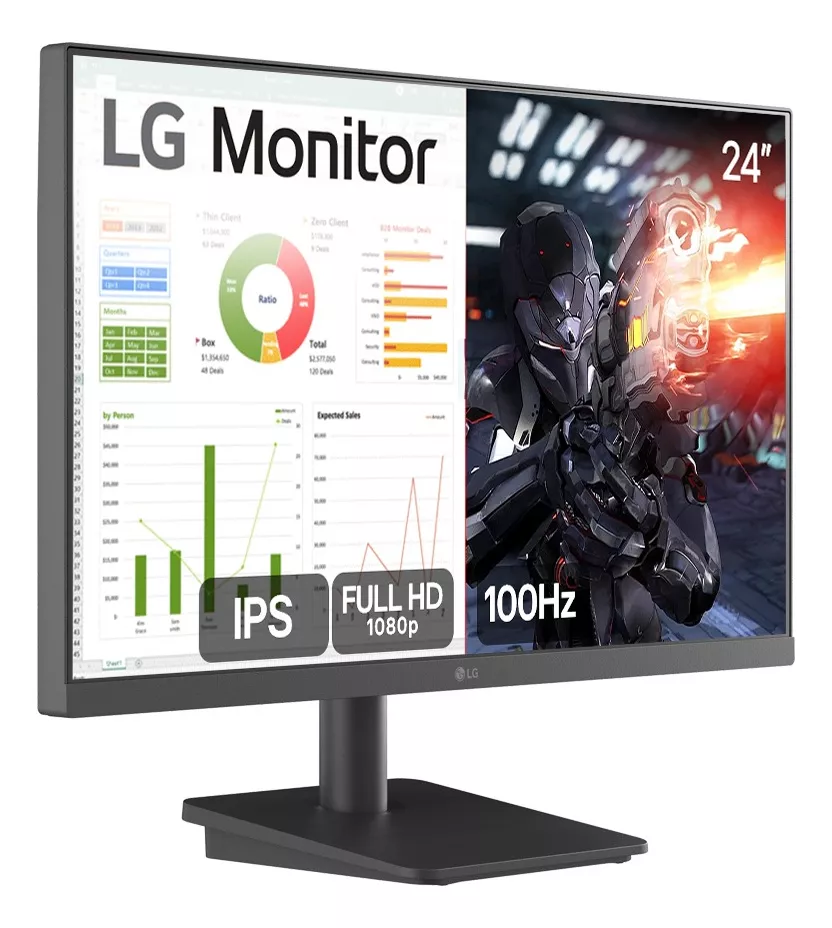 Monitor Gamer LG 24MS500-B 24ms Ips Fullhd 100hz Ajuste De Inclinação Negro - Imagem 5