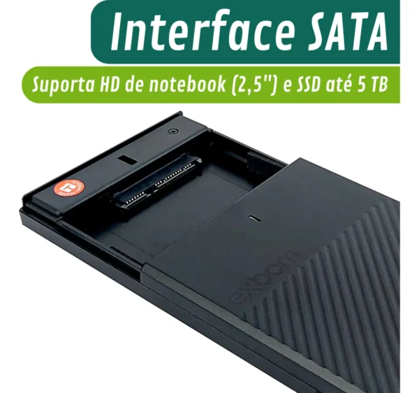Case Gaveta Hd Sata Externo 2.5 Notebook Usb 3.0 Slim 5 Gbps - Imagem 2
