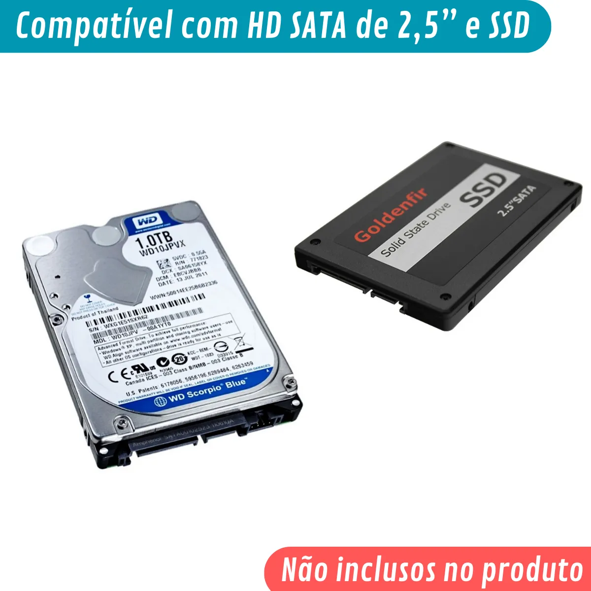 Case Gaveta Hd Sata Externo 2.5 Notebook Usb 3.0 Slim 5 Gbps - Imagem 3