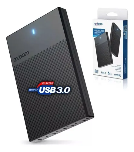 Case Gaveta Hd Sata Externo 2.5 Notebook Usb 3.0 Slim 5 Gbps