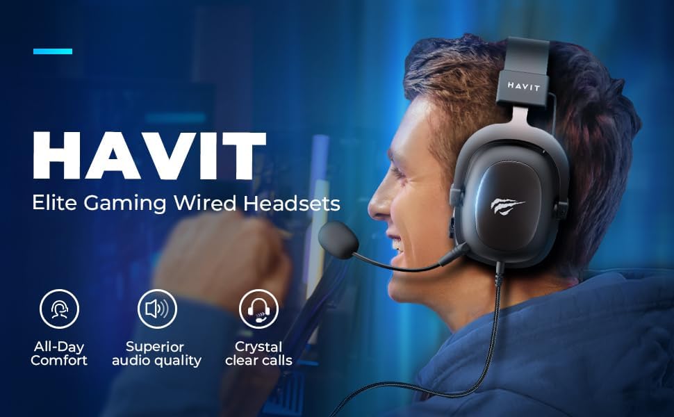 Headphone Fone de Ouvido Havit HV-H2002d, Gamer, com Microfone, Falante 53mm, Plug 3.5mm: compatível com XBOX ONE e PS4, HAVIT, HV-H2002d e Outros - Imagem 8