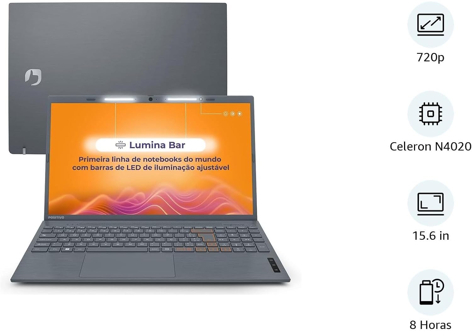 Notebook Positivo Vision C15 Lumina Bar Celeron 8GB 128GB eMMC - Imagem 5