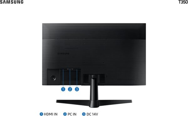 Samsung T350 - Monitor Gamer, 24", FHD, 75Hz, HDMI, VGA, Freesync, Preto - Imagem 4