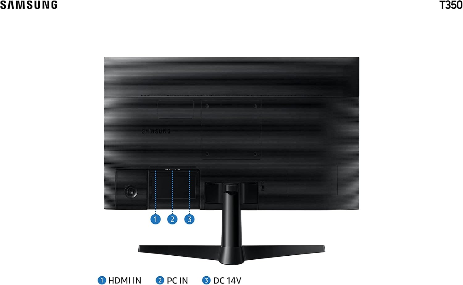 Samsung T350 - Monitor Gamer, 24", FHD, 75Hz, HDMI, VGA, Freesync, Preto - Imagem 4