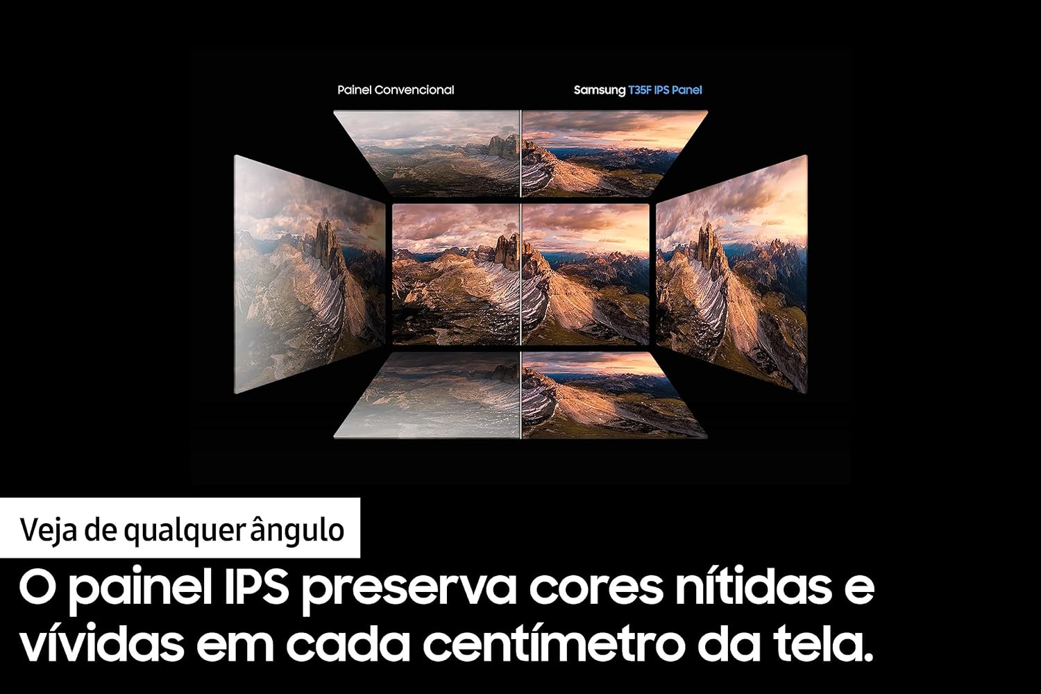 Samsung T350 - Monitor Gamer, 24", FHD, 75Hz, HDMI, VGA, Freesync, Preto - Imagem 8