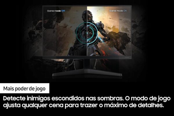 Samsung T350 - Monitor Gamer, 24", FHD, 75Hz, HDMI, VGA, Freesync, Preto - Imagem 9