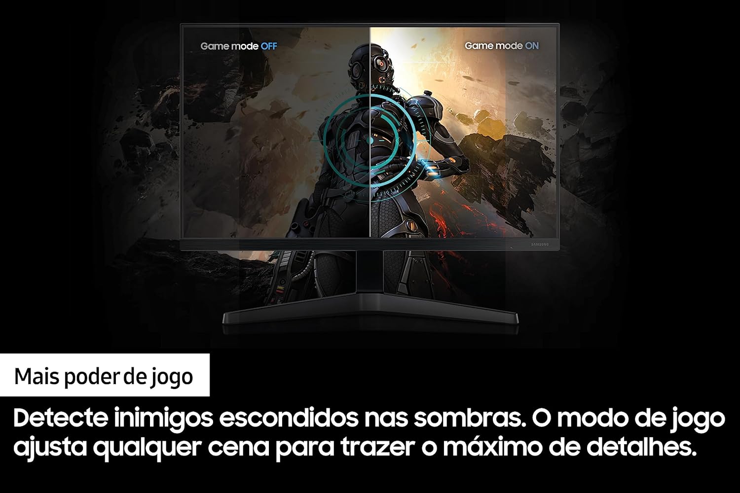 Samsung T350 - Monitor Gamer, 24", FHD, 75Hz, HDMI, VGA, Freesync, Preto - Imagem 9