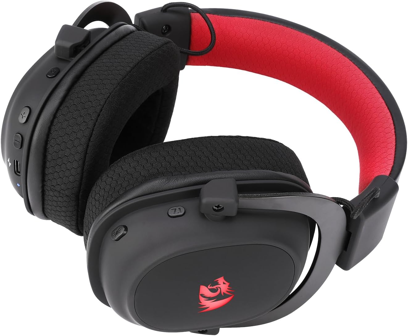 Headset Gamer Redragon Zeus Pro H510-PRO Sem Fio 7.1 Preto - Imagem 7