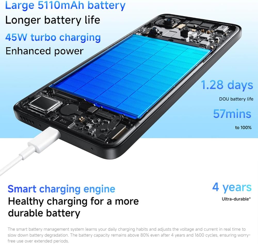 Smartphone Xiaomi Redmi Note 14 Midnight Black 8GB RAM 256GB ROM - Imagem 3