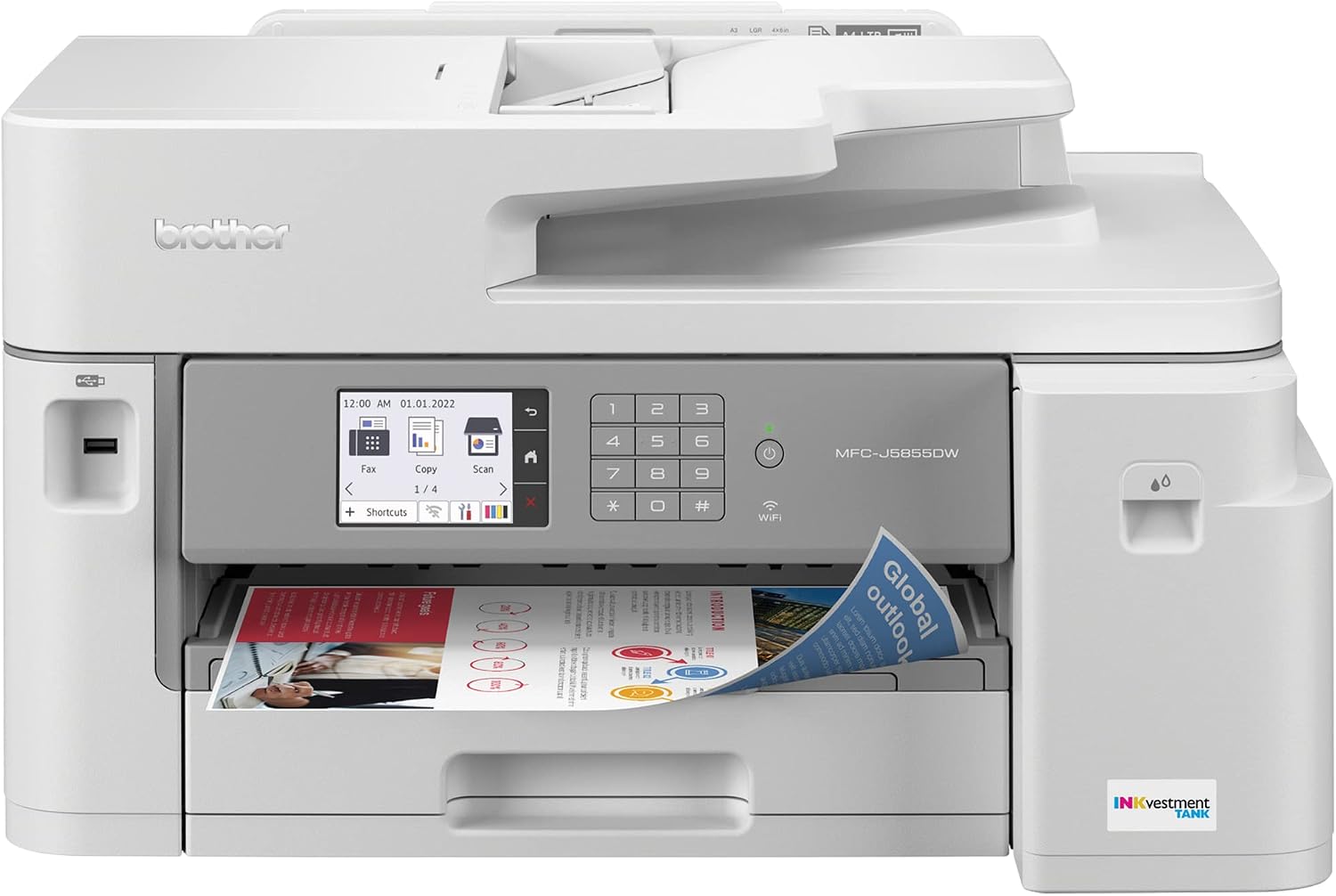 Impressora Multifuncional Tanque de Tinta LEDGER Brother MFC-J5855DW
